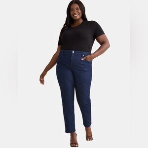Terra & Sky Women's Plus Size Straight Jeans 24w